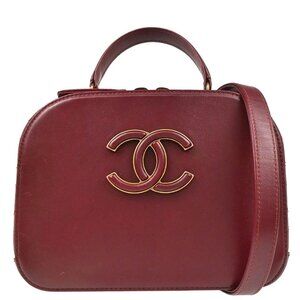 Chanel Bordeaux Calfskin Coco Curve Vanity Handbag